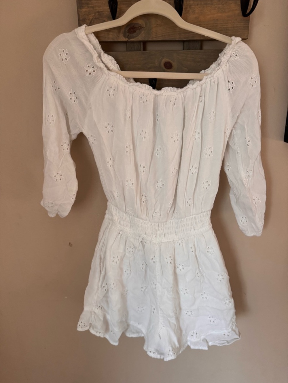 Holster White Eyelet Romper